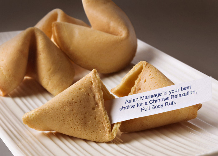 Picture of fortune cookies saying, 
