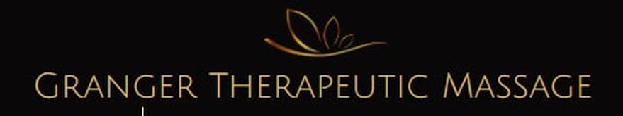 Picture of Granger Therapeutic Massage Logo in Gold on Black. Massage spa in Granger Indiana USA