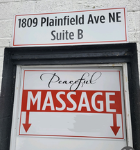 Picture of Peaceful Massage sign