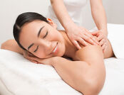 Picture of lady receiving a back massage